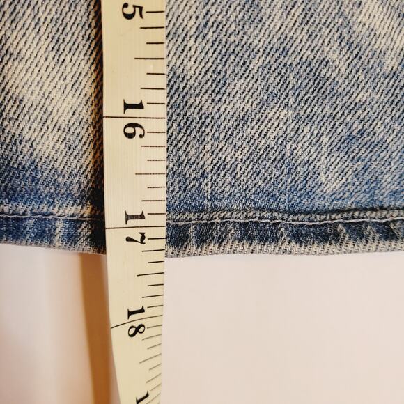 7 for All Mankind denim bleach washed pencil skirt retro Y2K size 24 - Picture 9 of 9